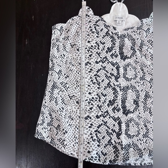 J Crew Snakeskin Print Halter Tank Top Style Blouse Size 6 - Picture 10 of 12